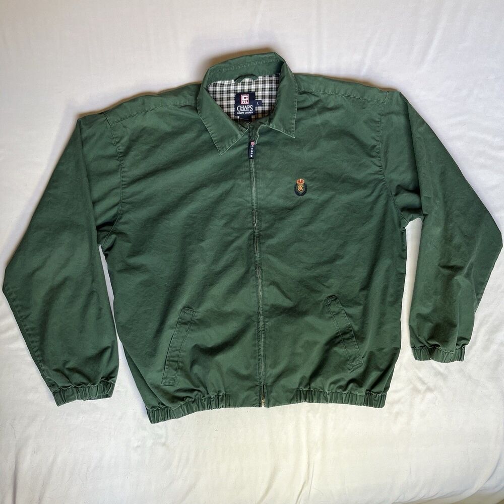 Vintage Y2K Chaps Ralph Lauren Harrington Jacket Forest Green Size L